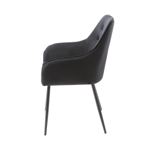Native Home Lifestyle Chesterfield Black Dining Chairs (Set Of 2)